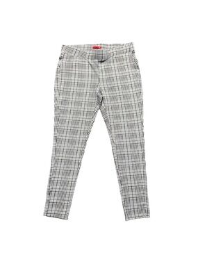 Maze Collection Plaid Pants 1X Black White Stretch Career Chic